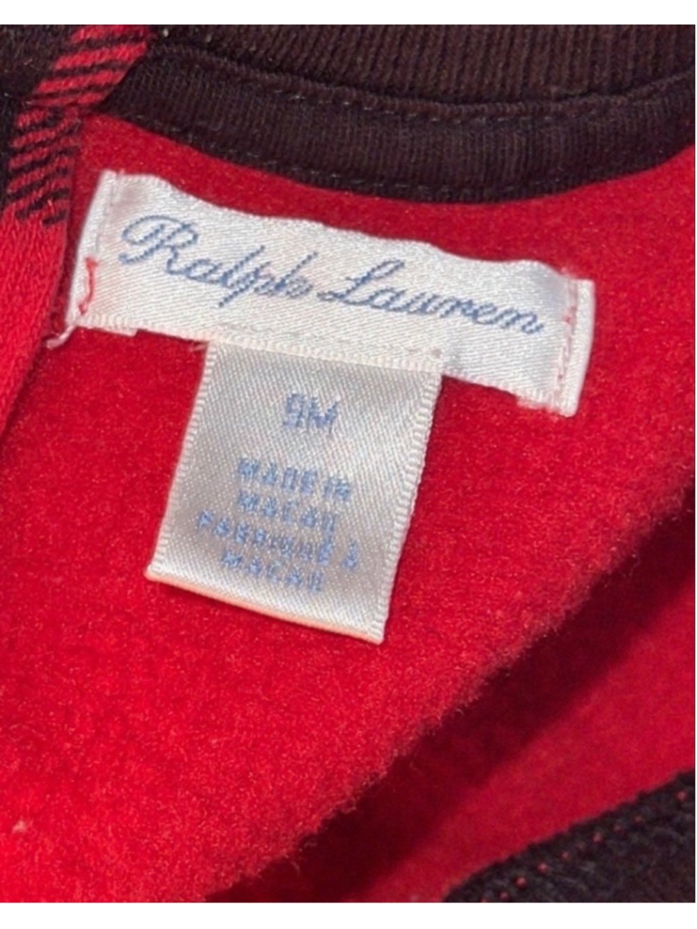 Ralph Lauren Baby Girl Polo Bear Peplum Top & Velour Leggings Set – Size 9M - Picture 8 of 8